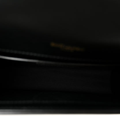 Saint Laurent Nappa Patent Calfskin Two-Toned Small Monogram Kate Satchel Alabastro Black 5 of 10