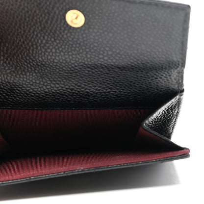 Chanel Caviar Quilted Compact French Flap Wallet Black 6 of 9