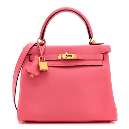 Hermes Swift Kelly Retourne 25 Rose Azalee 1 of 11