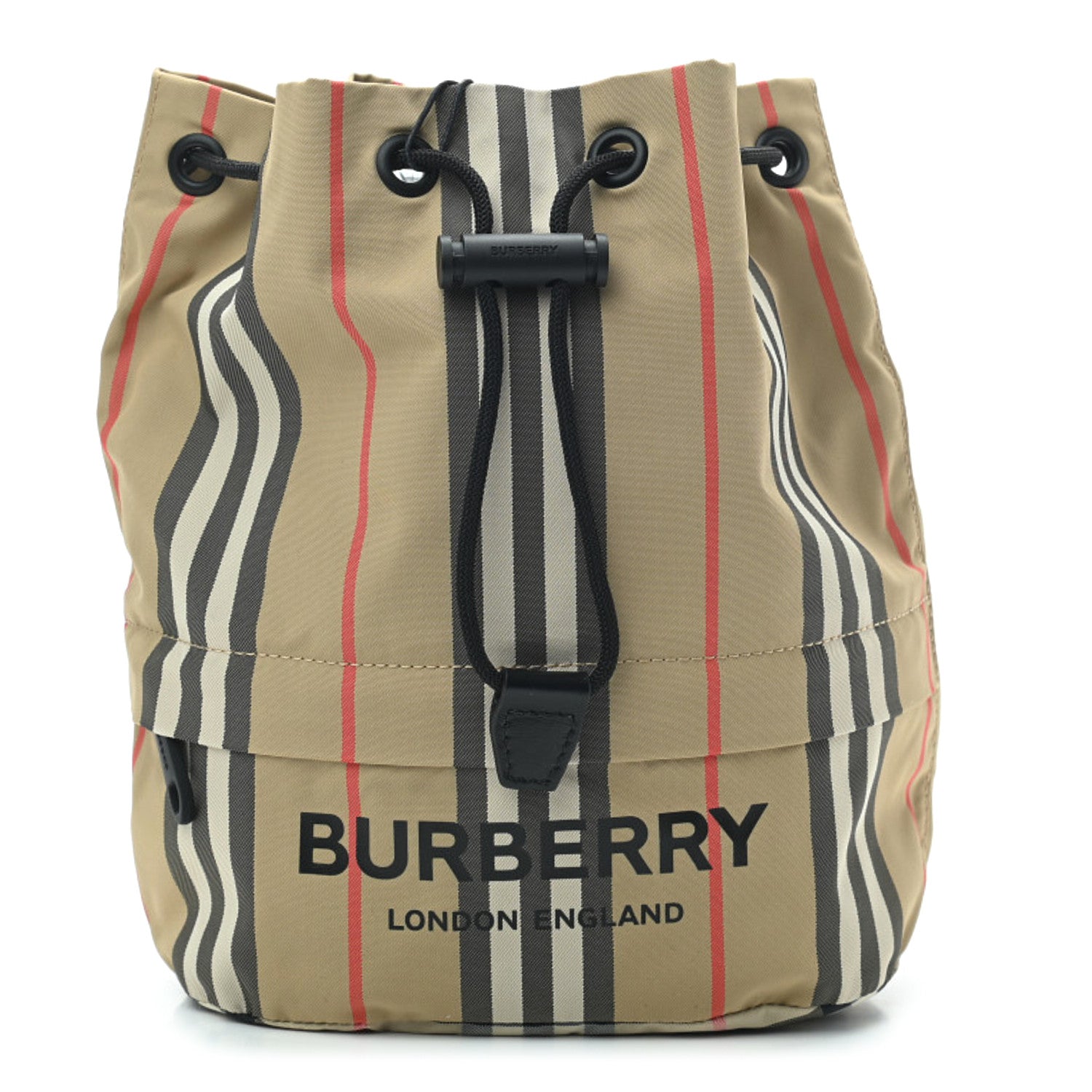 Burberry Econyl Icon Stripe Phoebe Drawcord Pouch Archive Beige 1 of 6