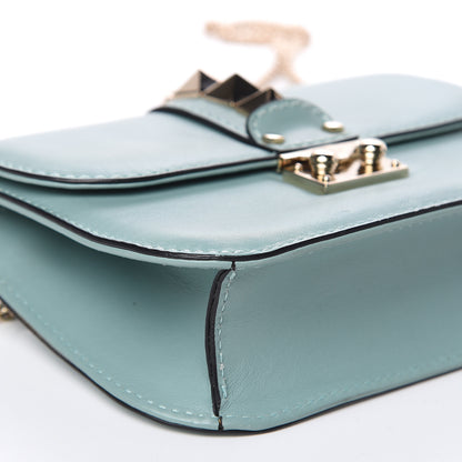 Valentino Garavani Vitello Small Glam Lock Rockstud Flap Light Blue 7 of 12