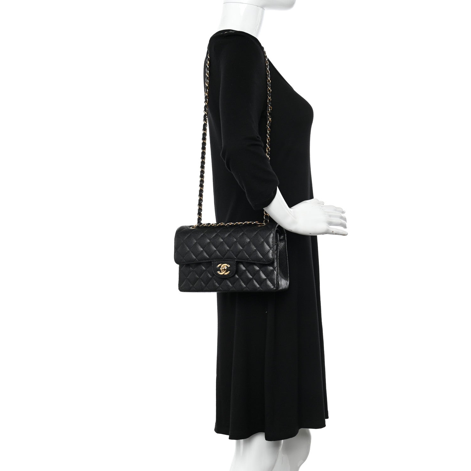 Chanel Caviar Quilted Small Double Flap Black 2 of 11
