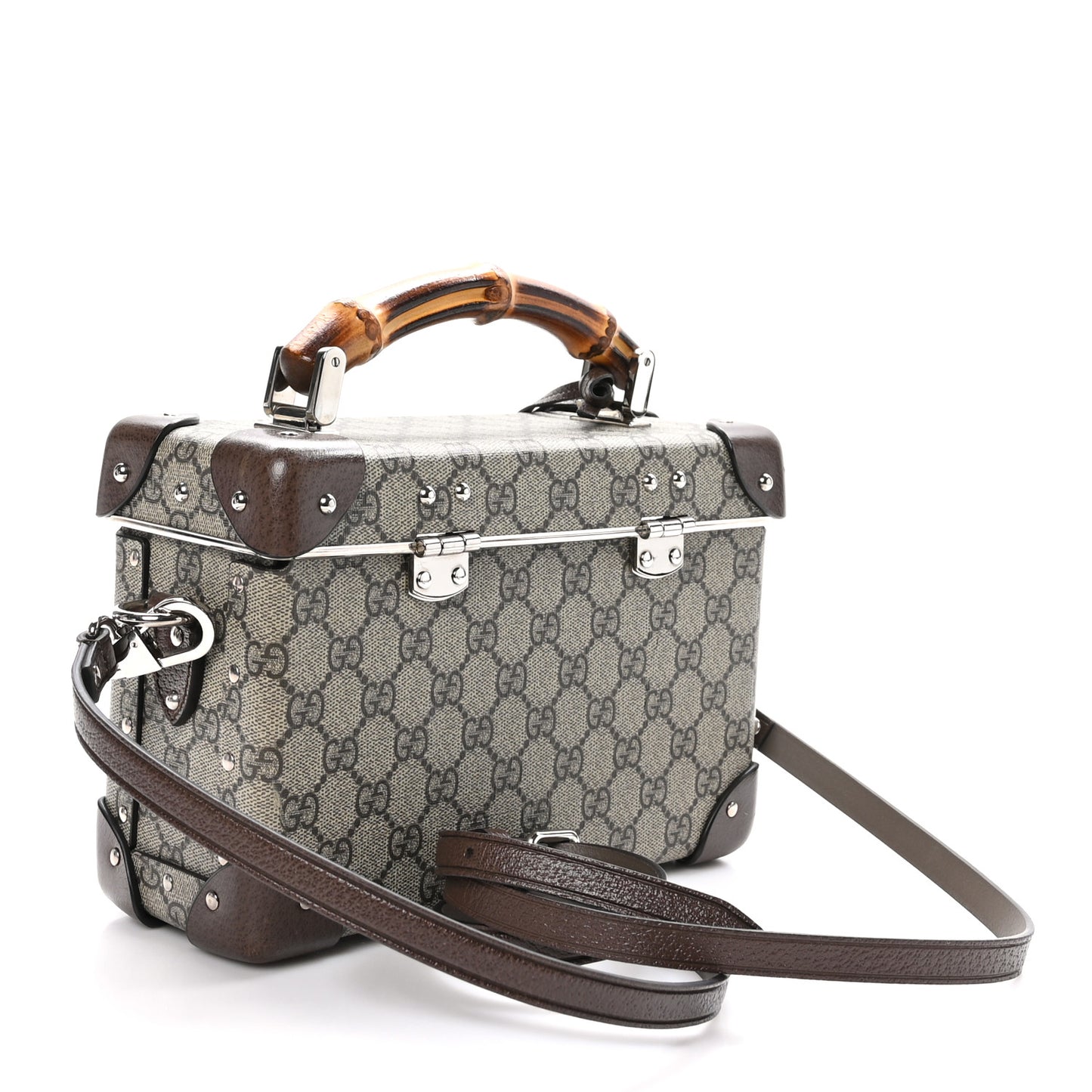GG Supreme Monogram Globe-Trotter Beauty Case Brown