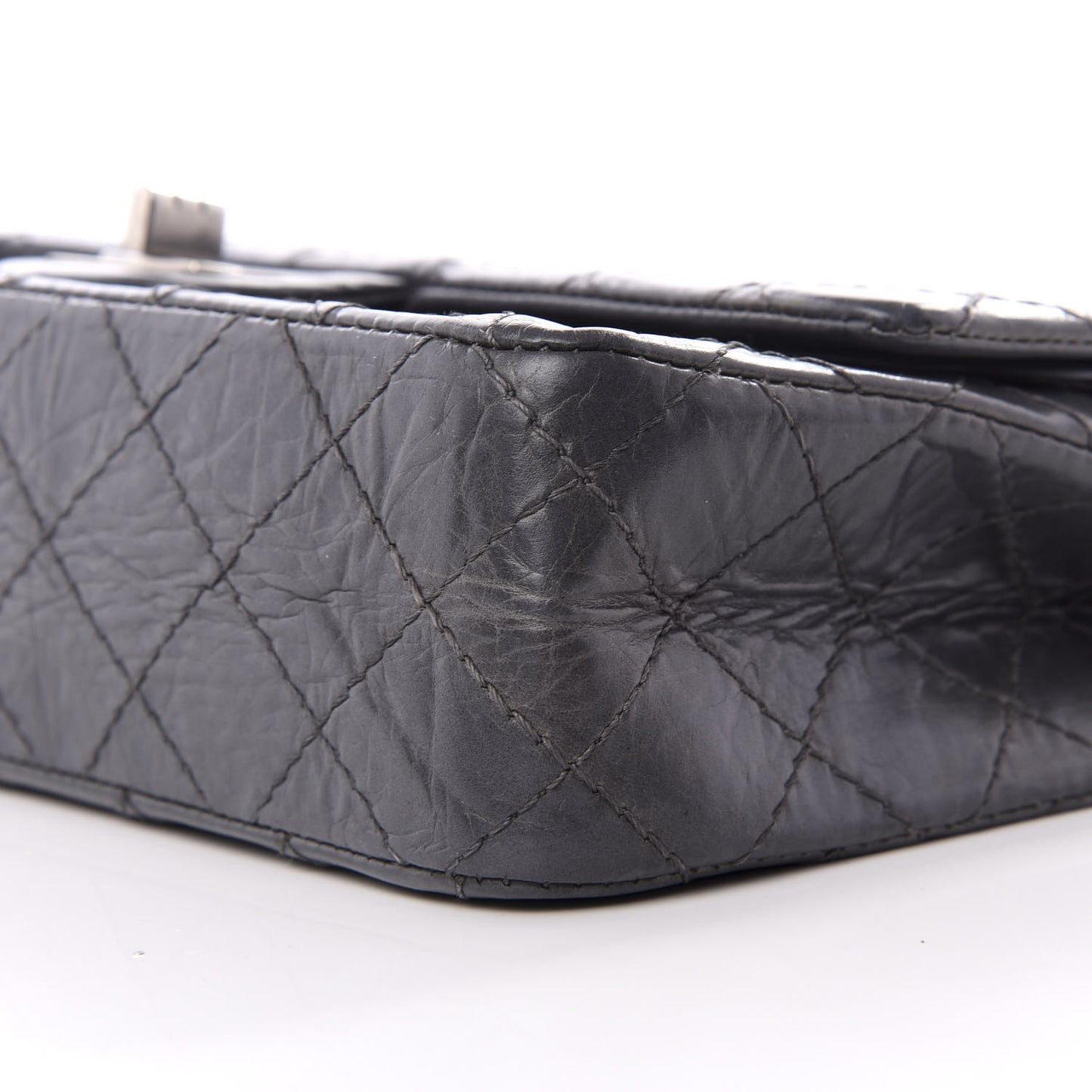 Aged Calfskin Quilted 50th Anniversary 2.55 Reissue 225 Flap Gris