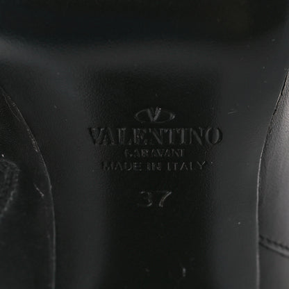 Valentino Garavani Calfskin Rockstud 100mm Ankle Boots 37 Black 7 of 8