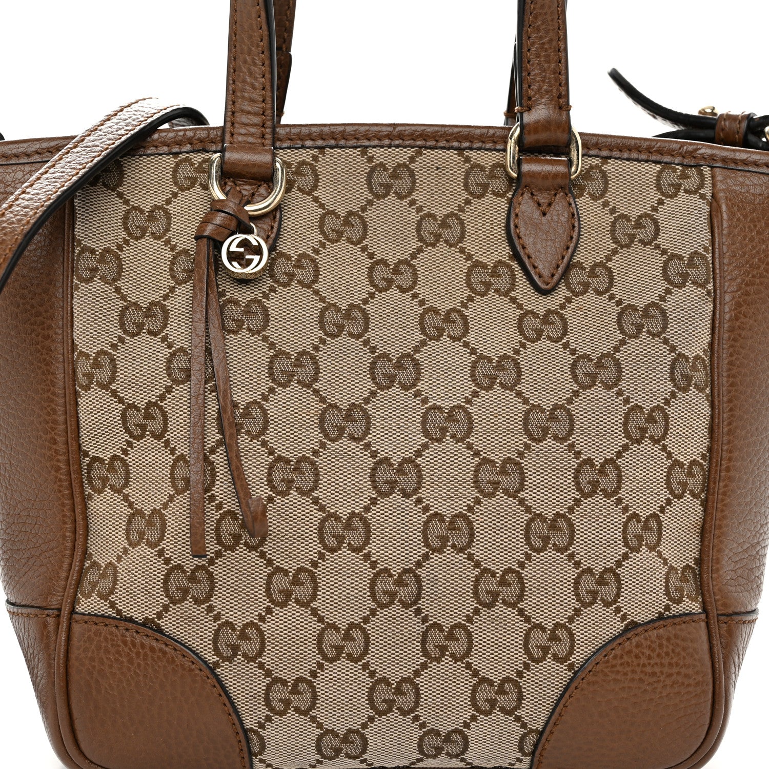 Gucci Monogram Small Bree Tote Beige Tabacco 8 of 10