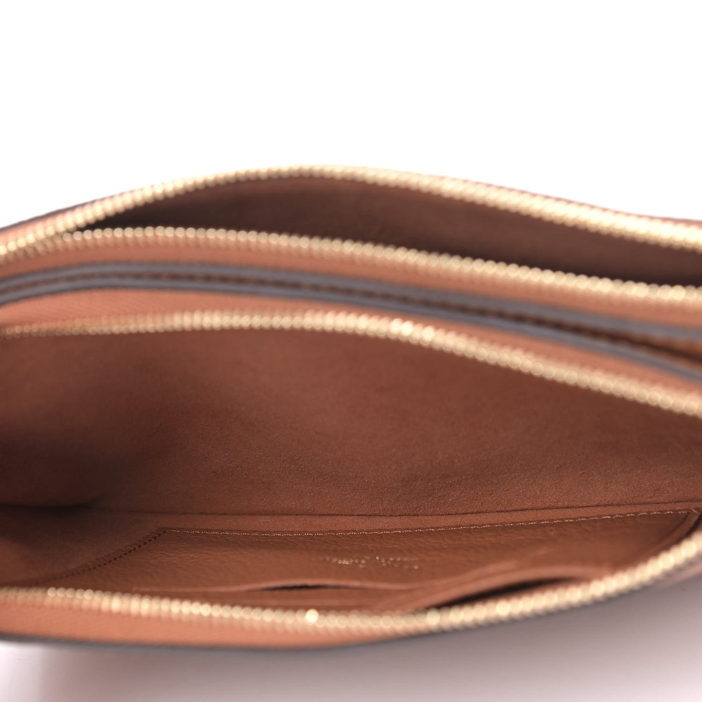 Empreinte Monogram Giant Double Zip Pochette Caramel