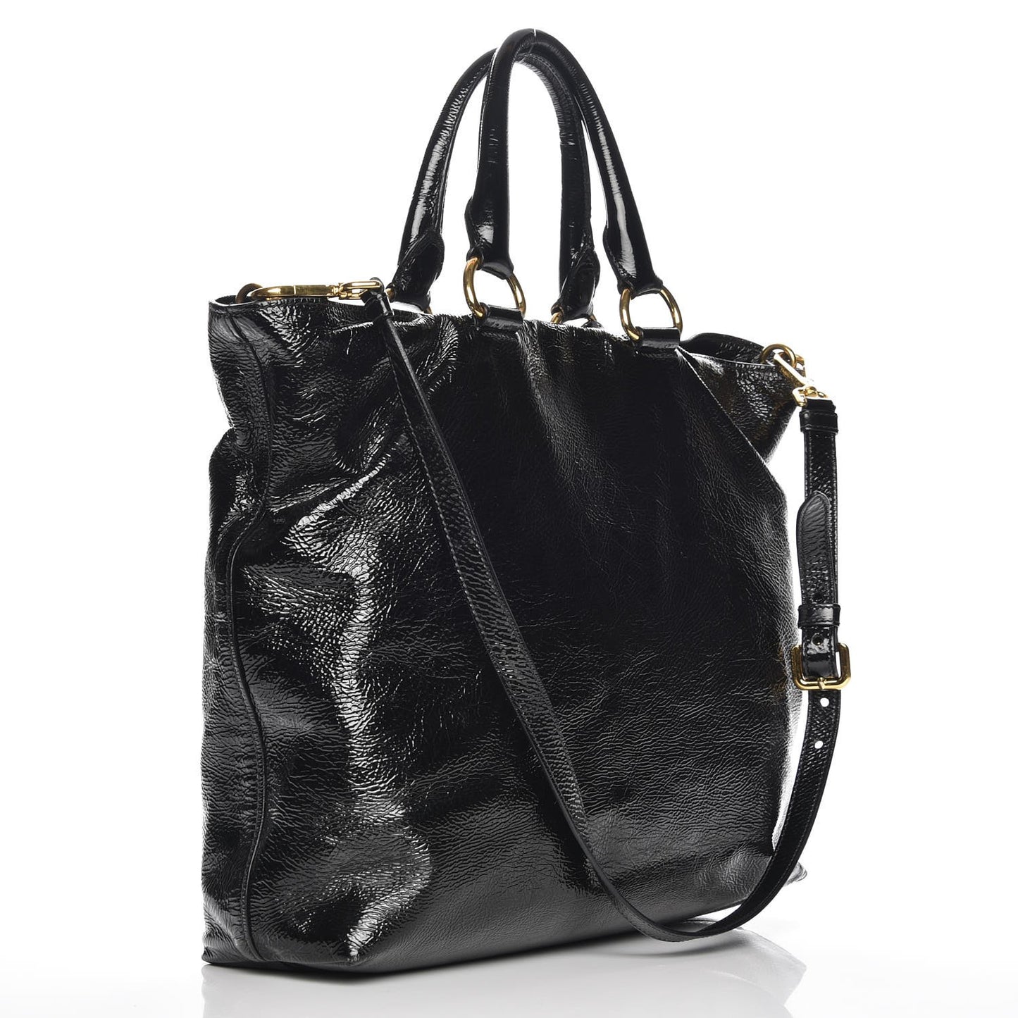 Vernice Shopping Tote Black