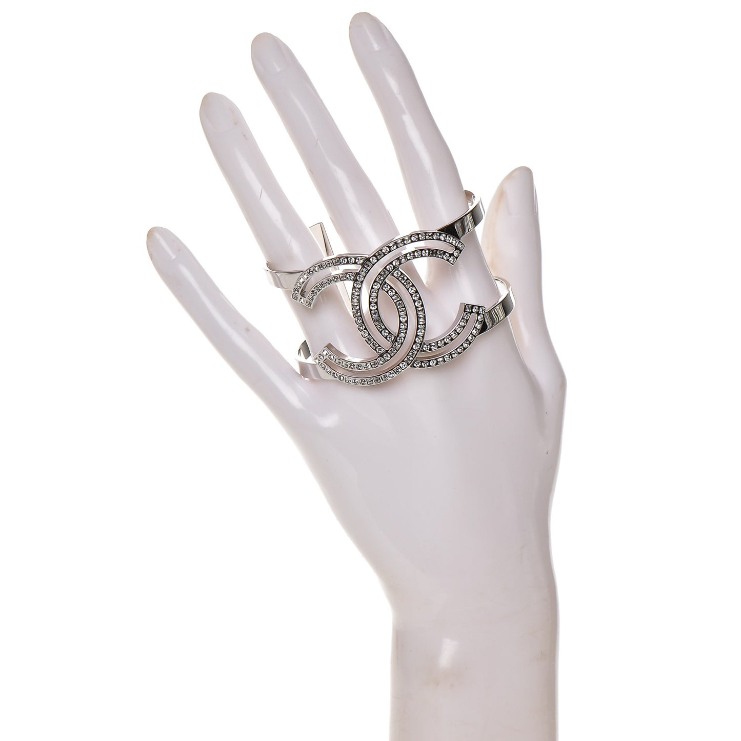 Crystal CC Cuff Silver