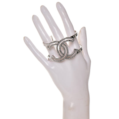 Chanel Crystal CC Cuff Silver 2 of 4