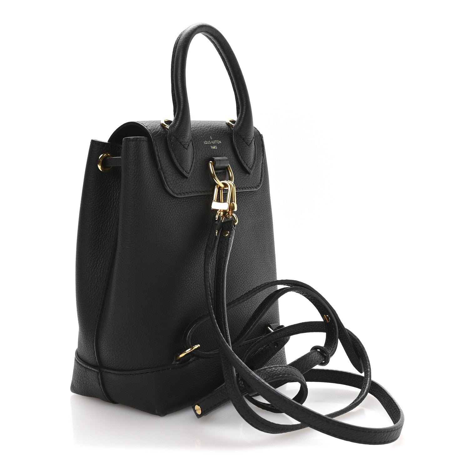 Louis Vuitton Calfskin Lockme Mini Backpack Black 1861796