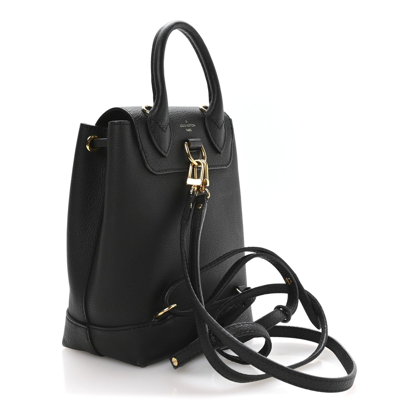 Calfskin Lockme Mini Backpack Black