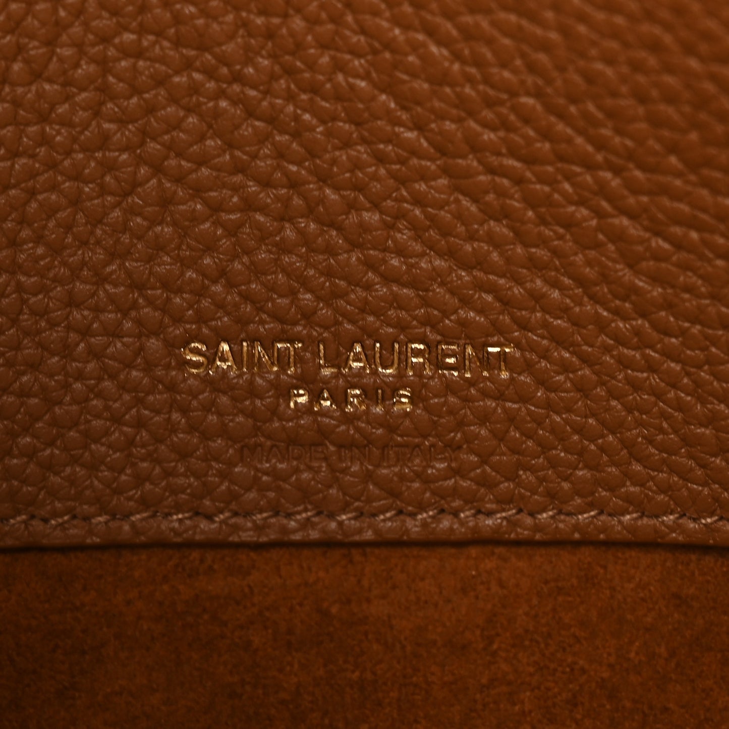 Grained Calfskin Small Sac De Jour Saddle Brown