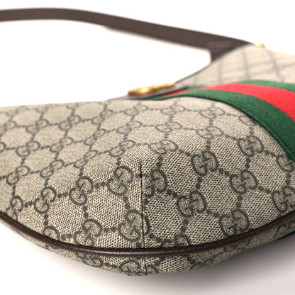 Gucci GG Supreme Monogram Web Small Ophidia Half Moon Hobo Brown 8 of 11