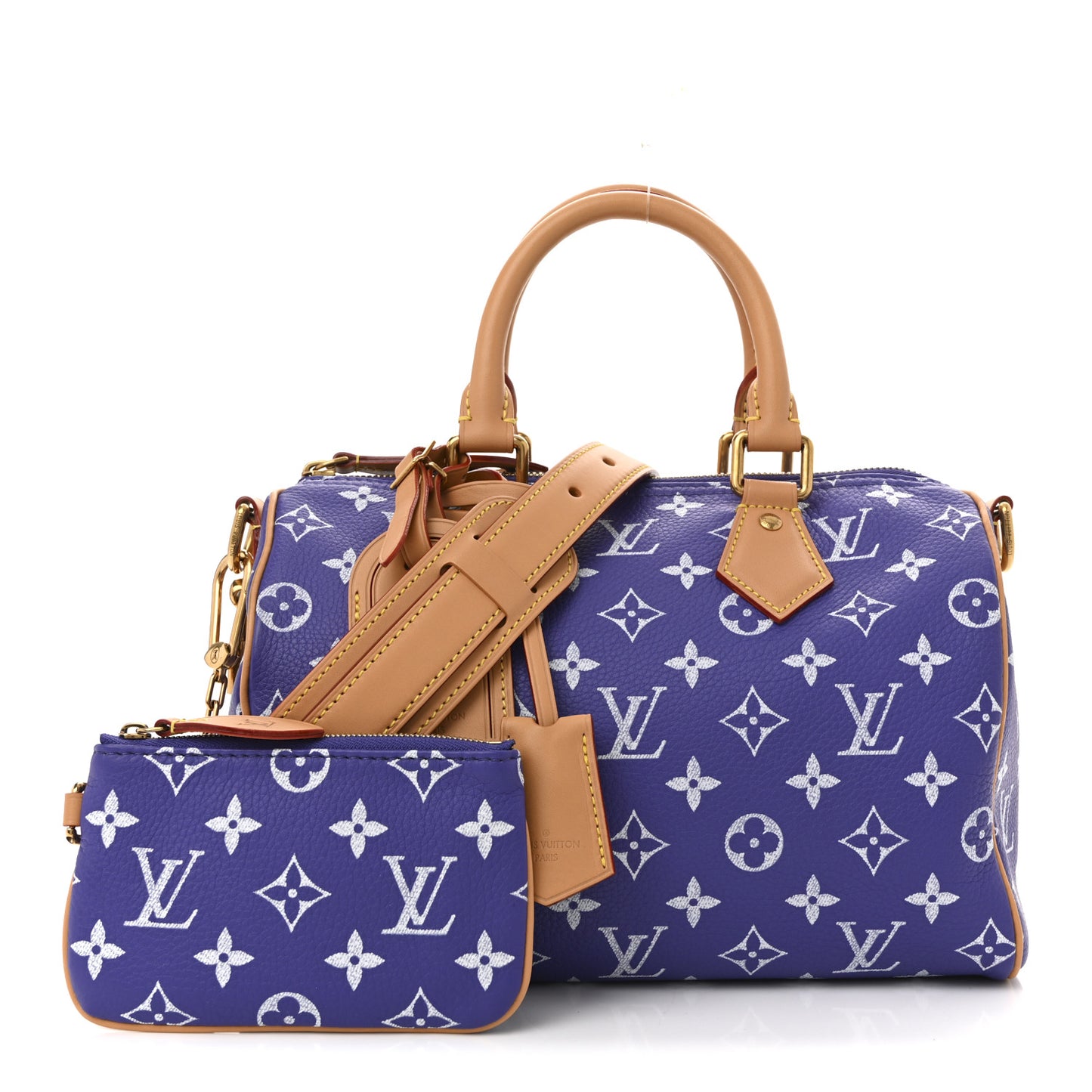 Calfskin Monogram Speedy P9 Bandouliere 25 Amethyst