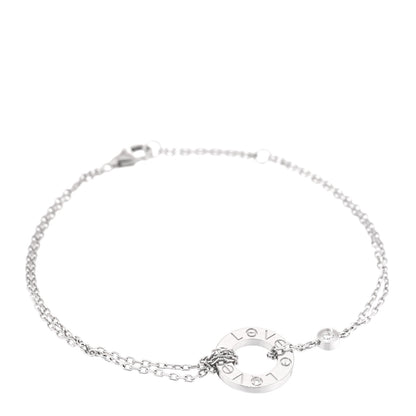 Cartier 18K White Gold Diamond LOVE Bracelet 1 of 3
