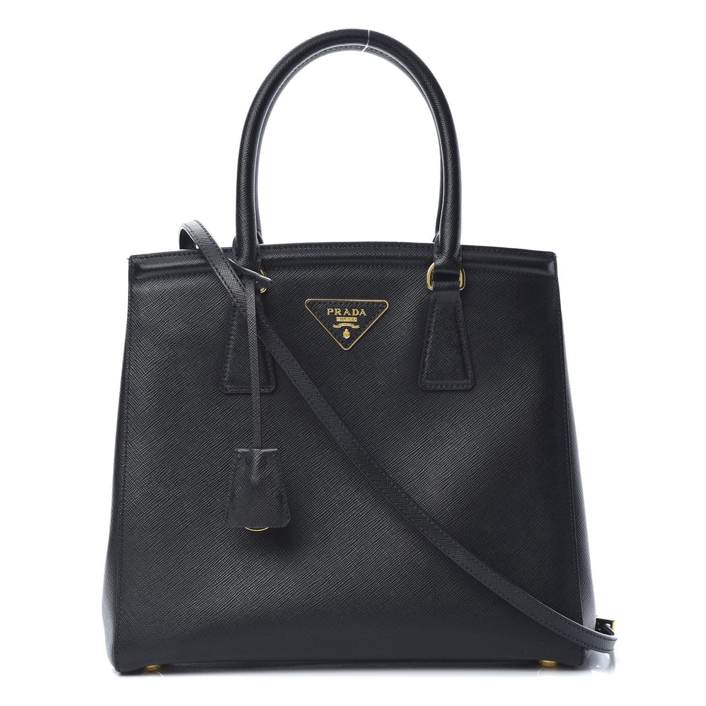 Saffiano Lux Small Parabole Tote Black