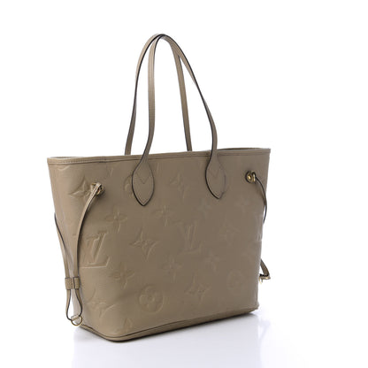 Louis Vuitton Empreinte Monogram Giant Neverfull MM Tourterelle 3 of 10