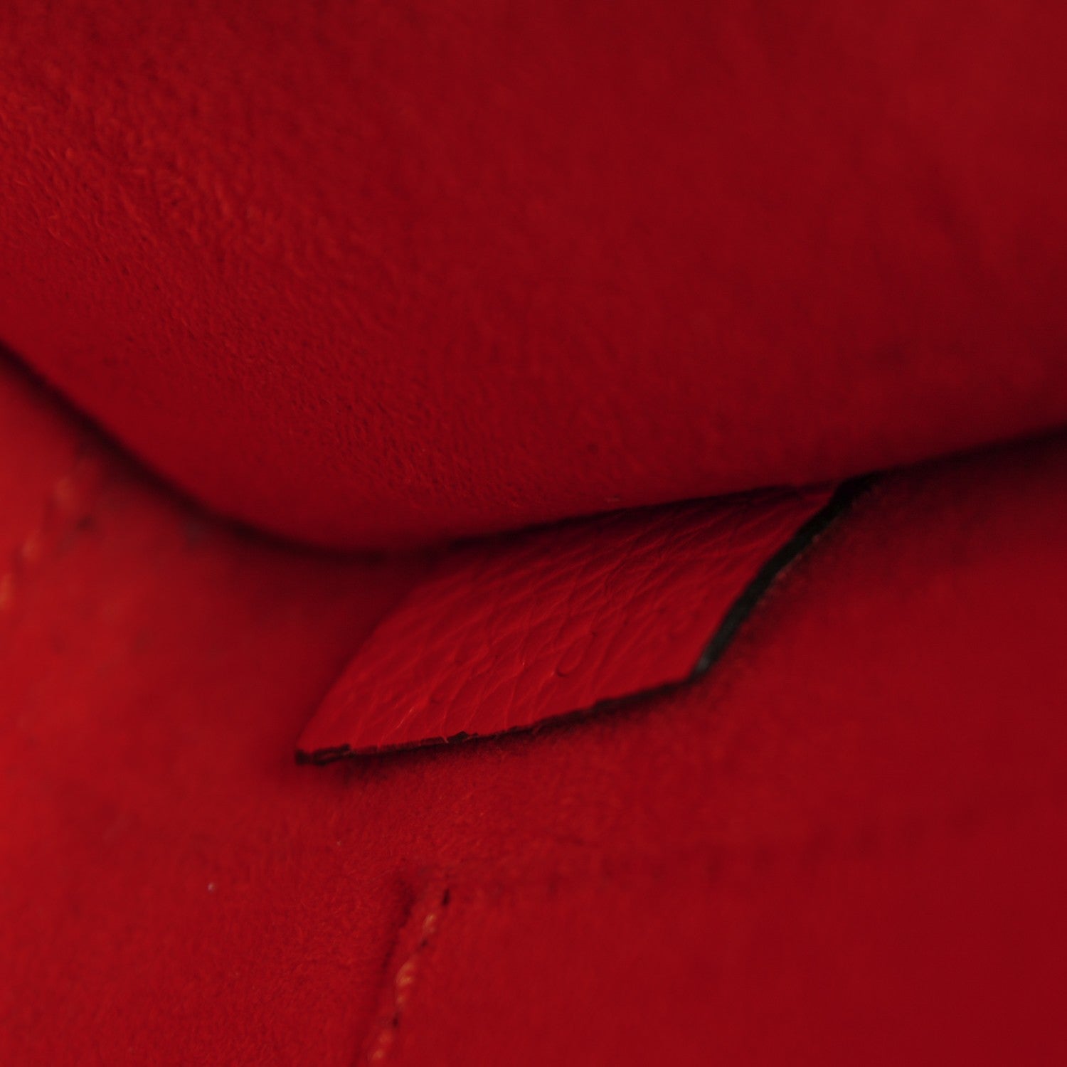 Celine Drummed Calfskin Nano Luggage Vermillion 10 of 11