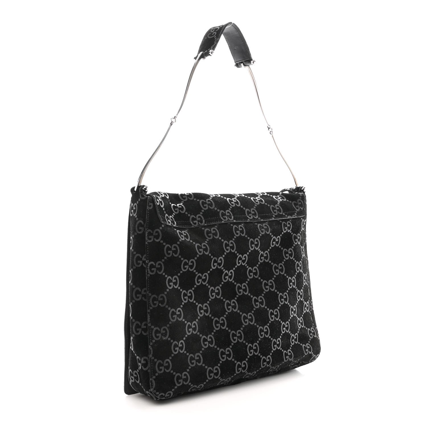 Gucci Suede Guccissima Hobo Black 4 of 15