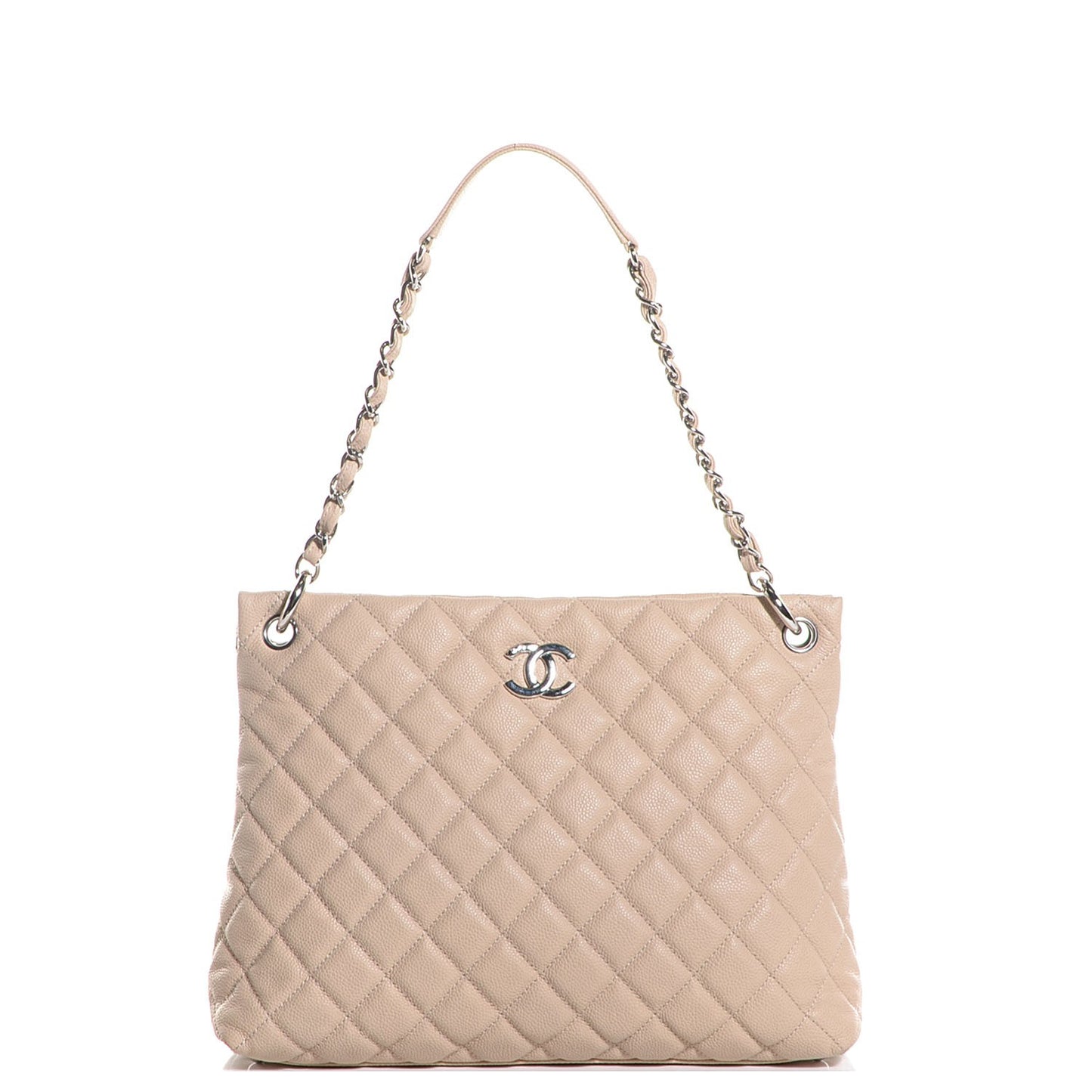 Caviar Easy Zip Tote Beige Clair