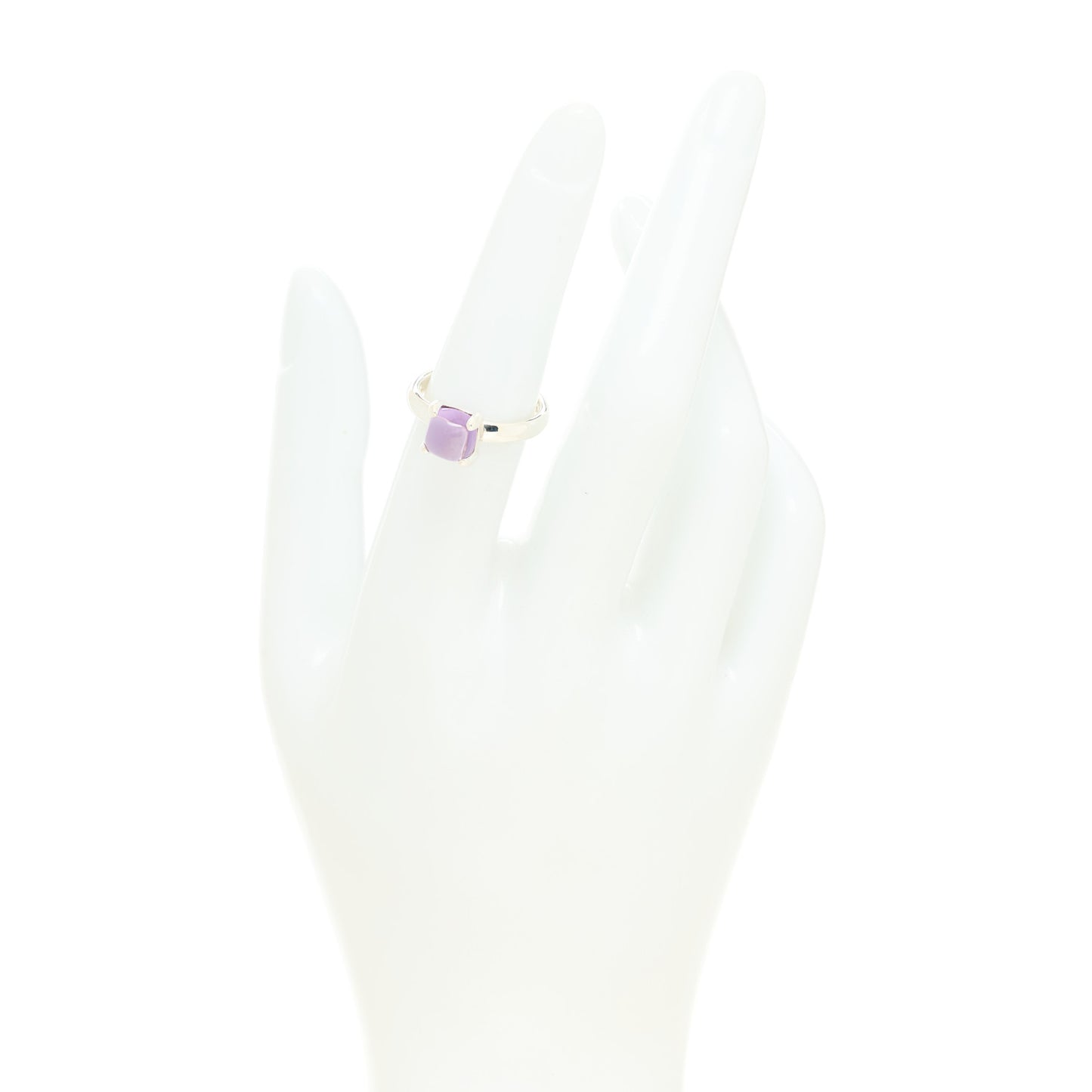 Sterling Silver Amethyst 7mm Paloma's Sugar Stacks Ring 52 6
