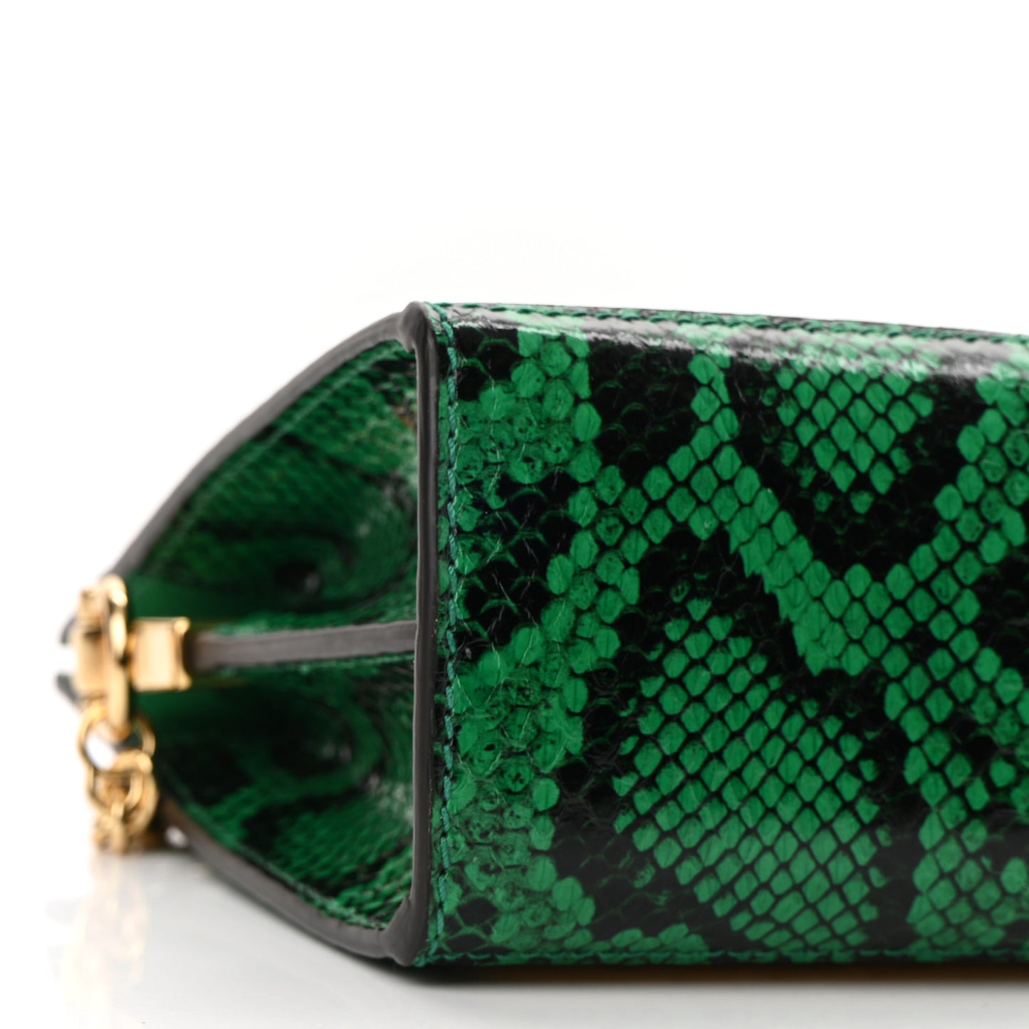 Raffia Elaphe GG Small Ophidia Chain Shoulder Bag Natural New Shamarock