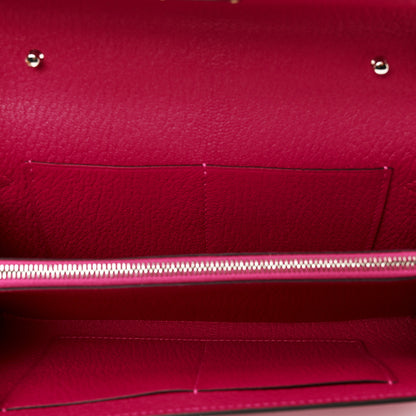Hermes Chevre Mysore Kelly Wallet To Go Rose Mexico 4 of 6