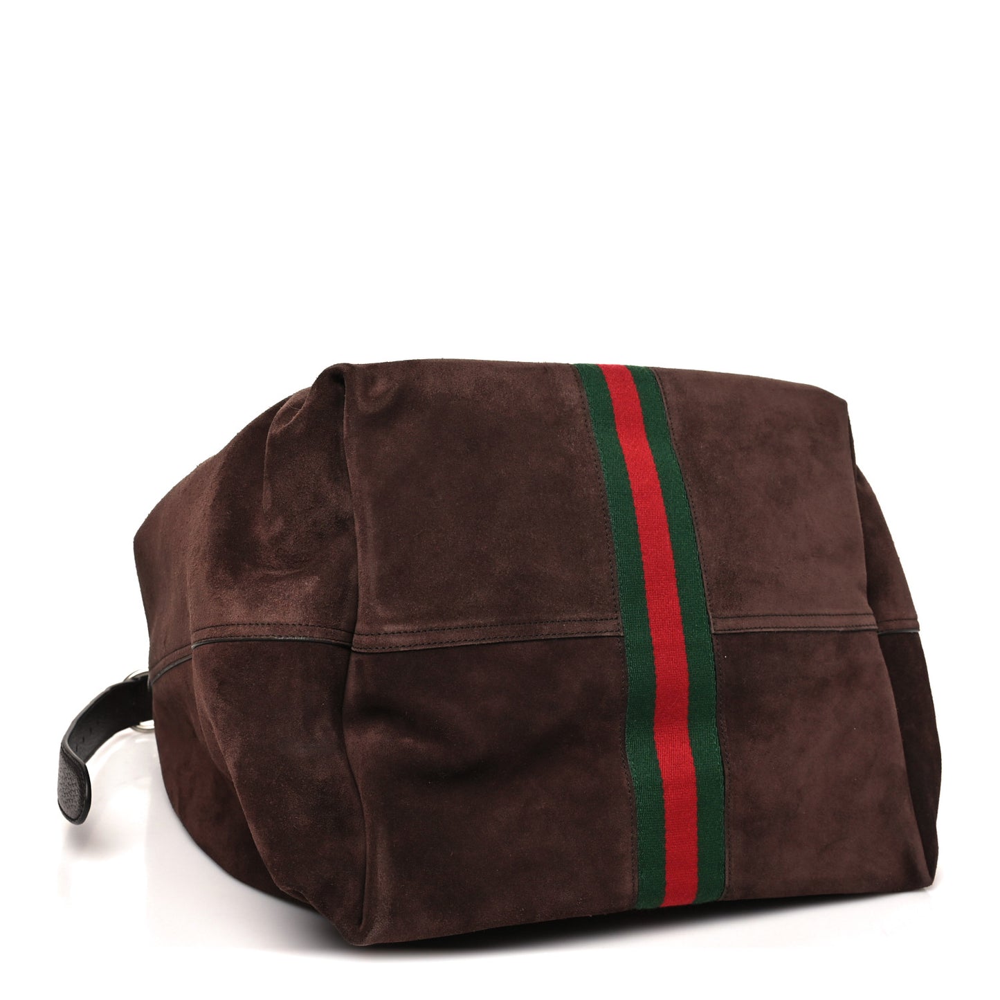 Suede Textured Dollar Calfskin Web Medium Jackie 1961 Crossbody Bag Brown