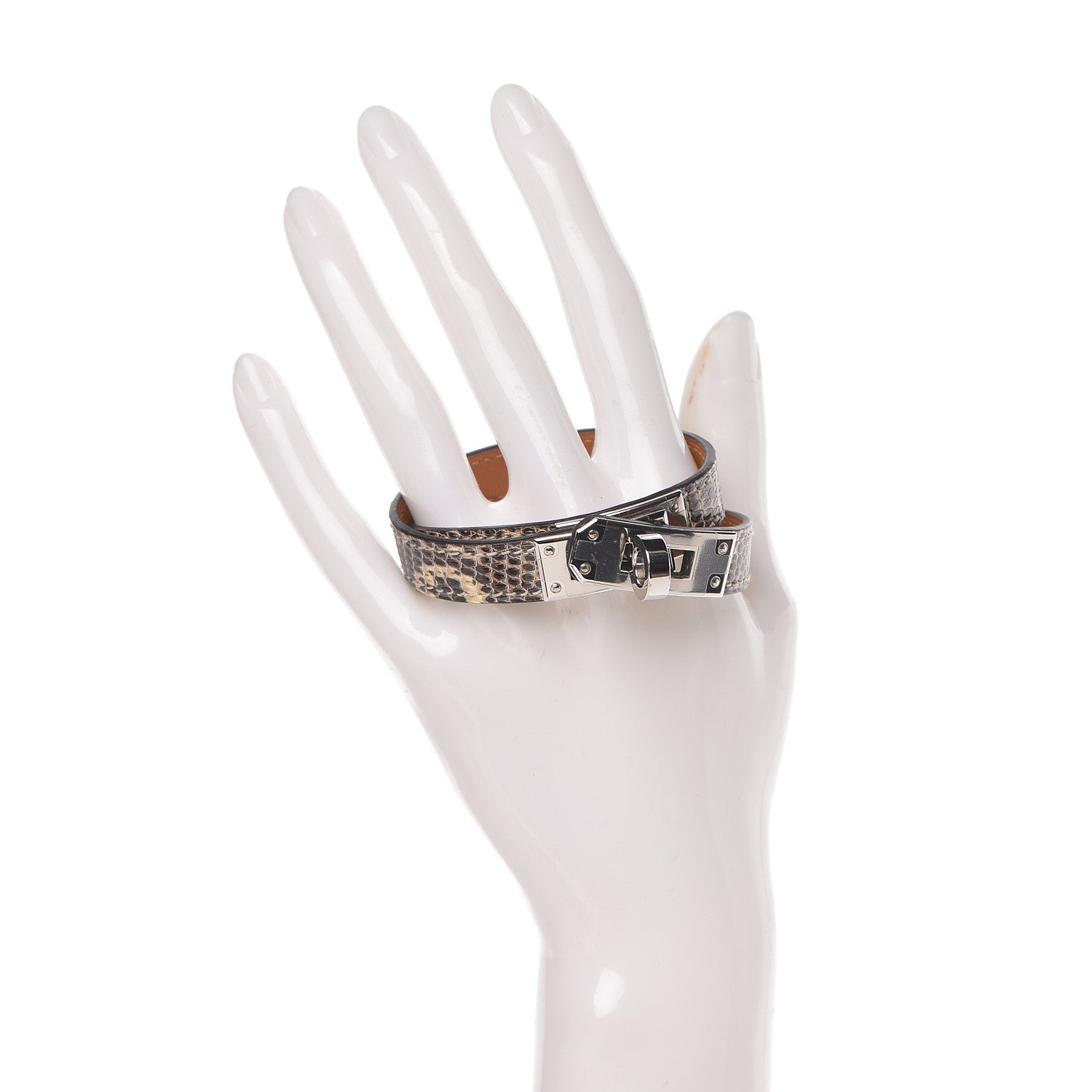 Hermes Lizard Kelly Double Tour Bracelet T2 Ombre 2 of 7