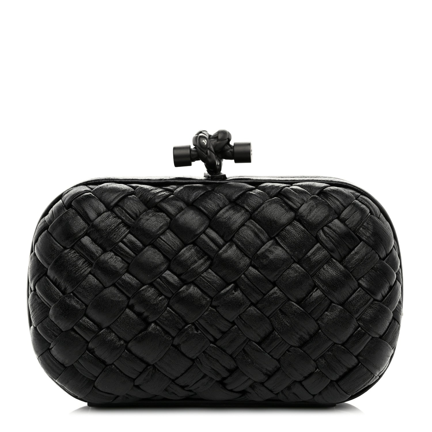 Bottega Veneta Nappa Intrecciato Knot Clutch Black 1 of 7