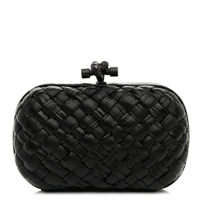 Bottega Veneta Nappa Intrecciato Knot Clutch Black 1 of 7