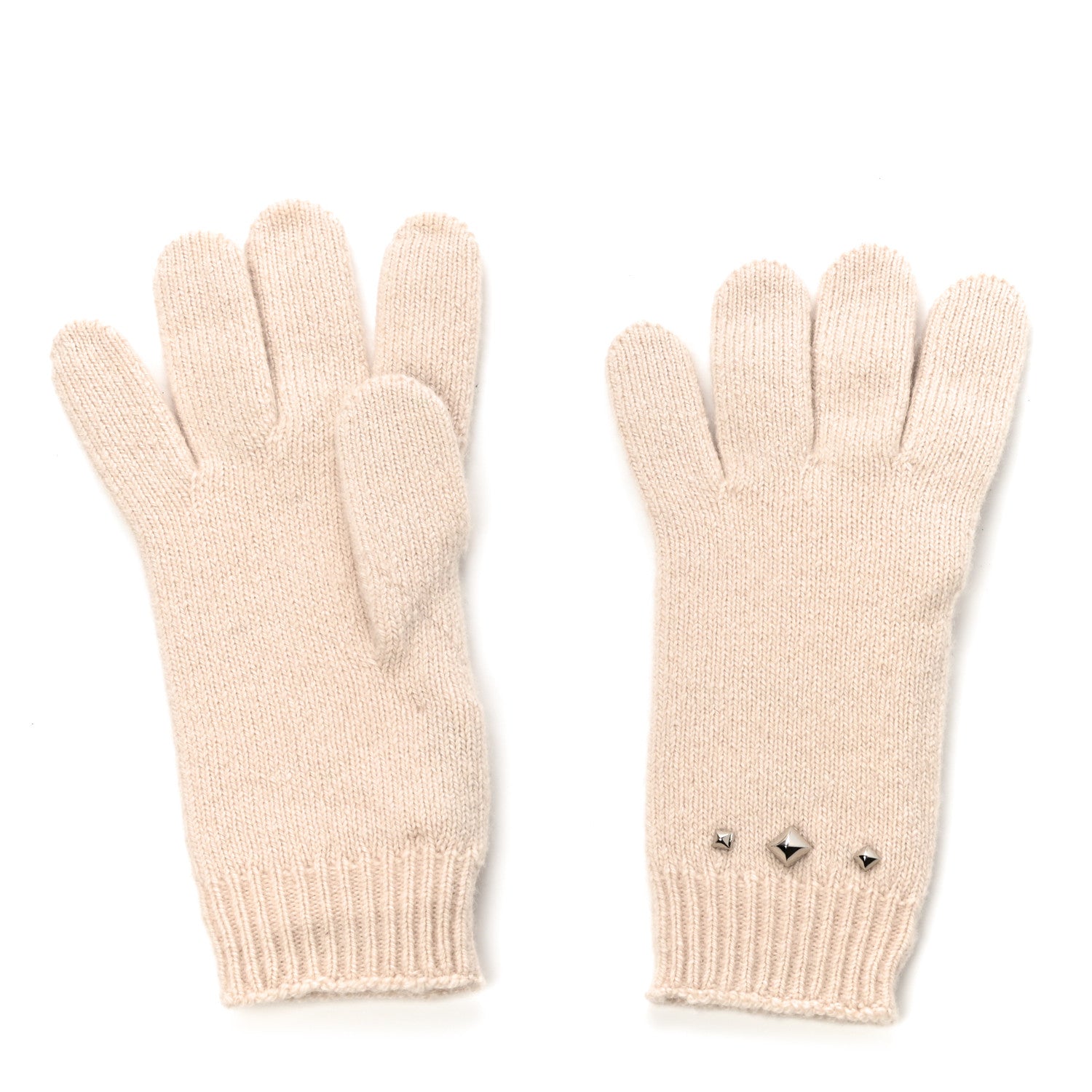 Hermes Cashmere Darling Gloves M Beige 1 of 4