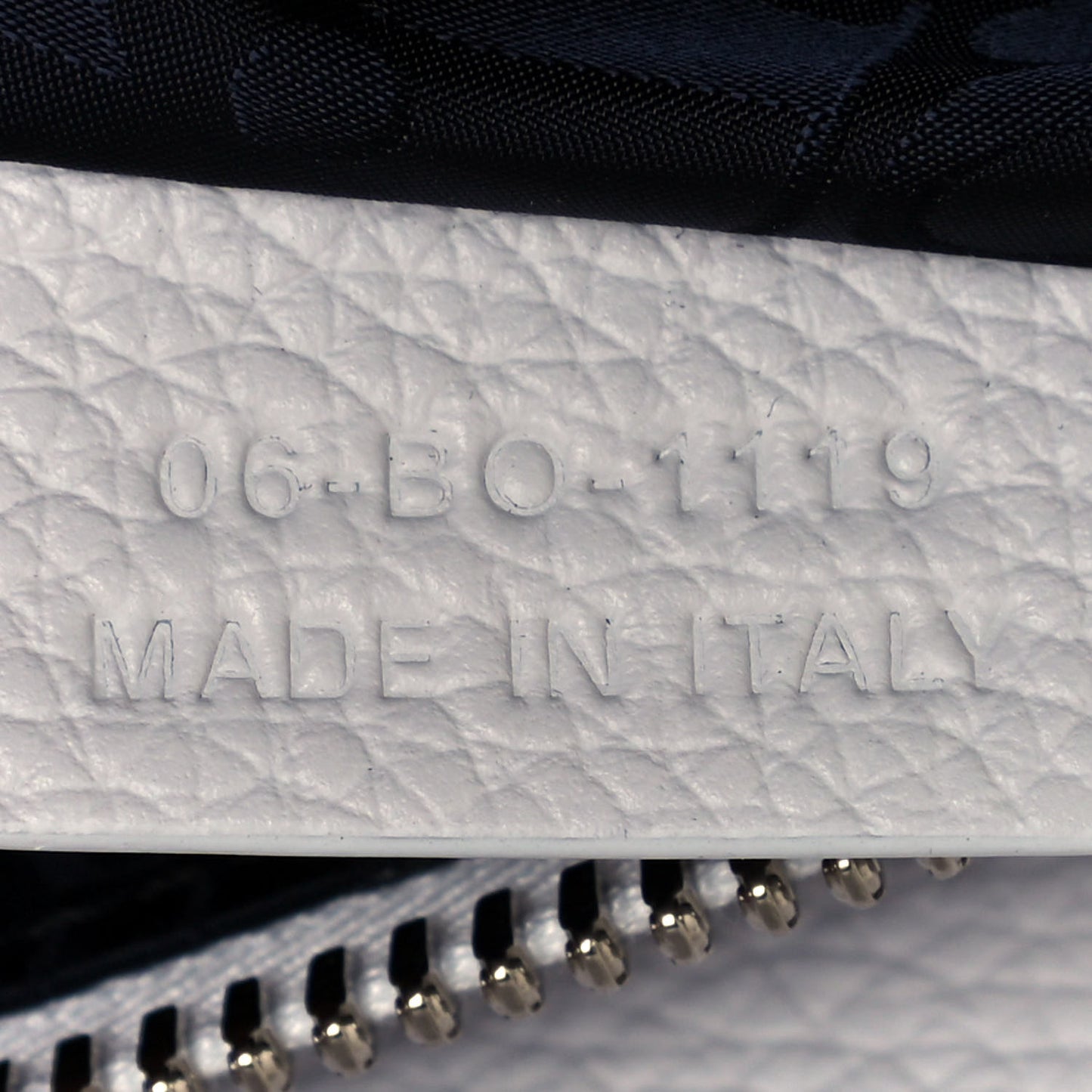 X DANIEL ARSHAM Grained Calfskin Newspaper Print Saddle Bag White