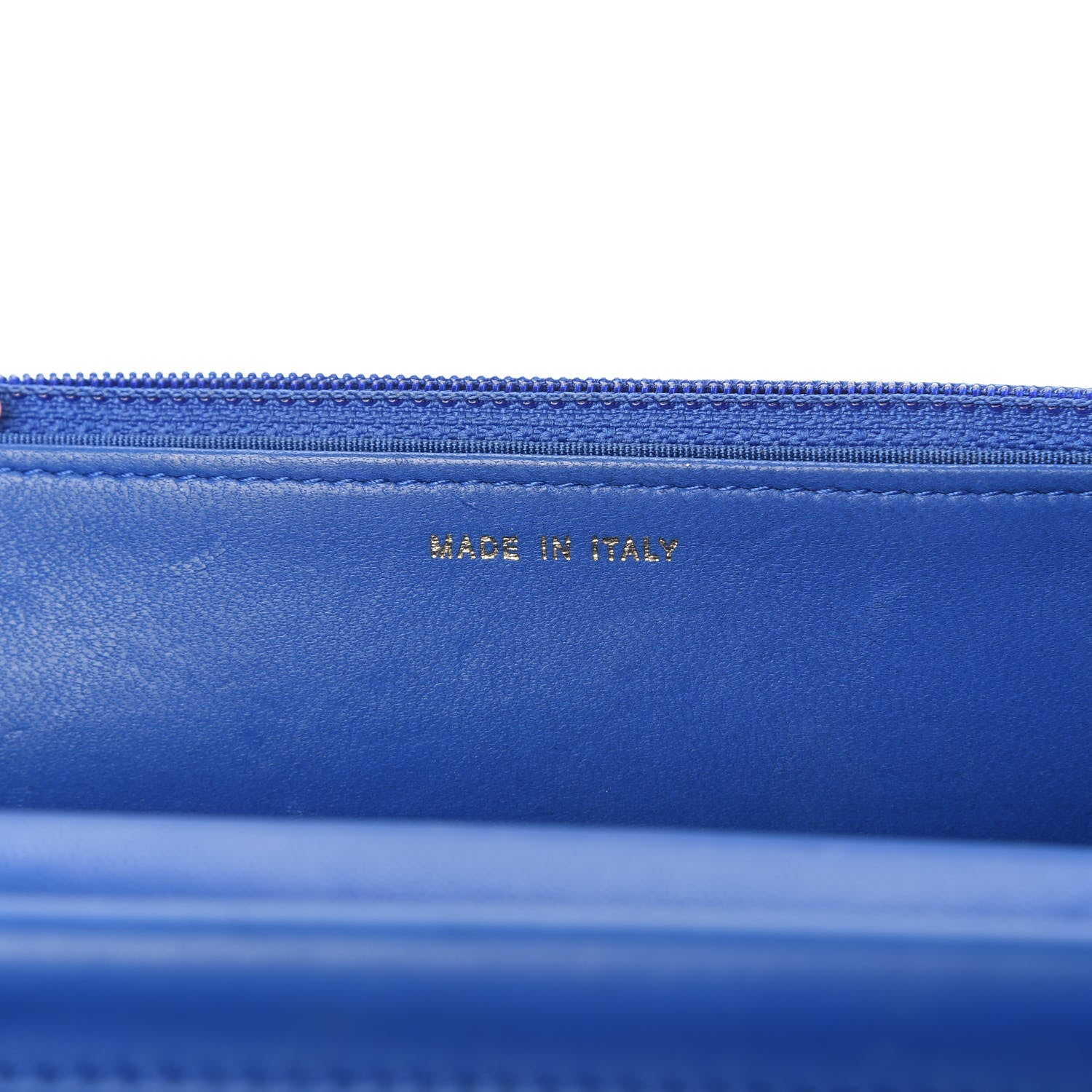 Chanel Lambskin Quilted Boy Wallet On Chain WOC Blue 9 of 12
