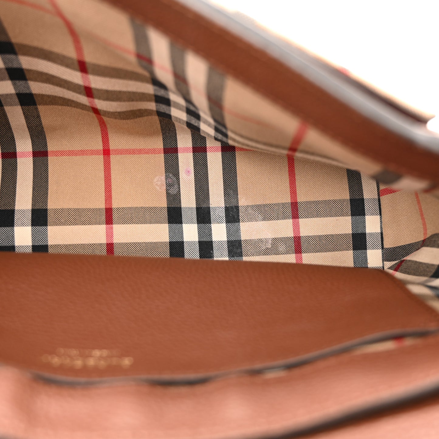 Calfskin Vintage Check Note Crossbody Bag Tan