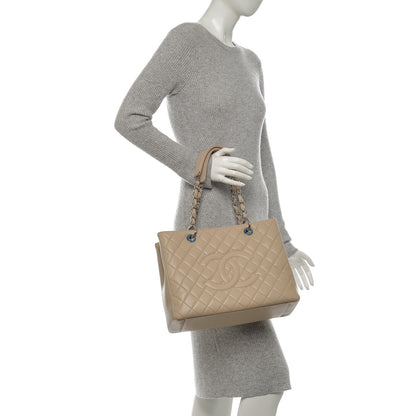 Chanel Caviar Quilted Grand Shopping Tote GST Beige Clair 2 of 7