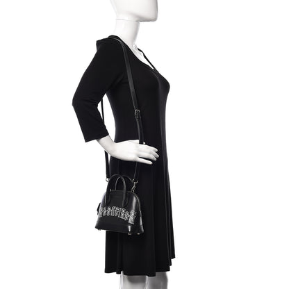 Balenciaga Calfskin Gothic Logo XXS Ville Top Handle Bag Black White 2 of 10
