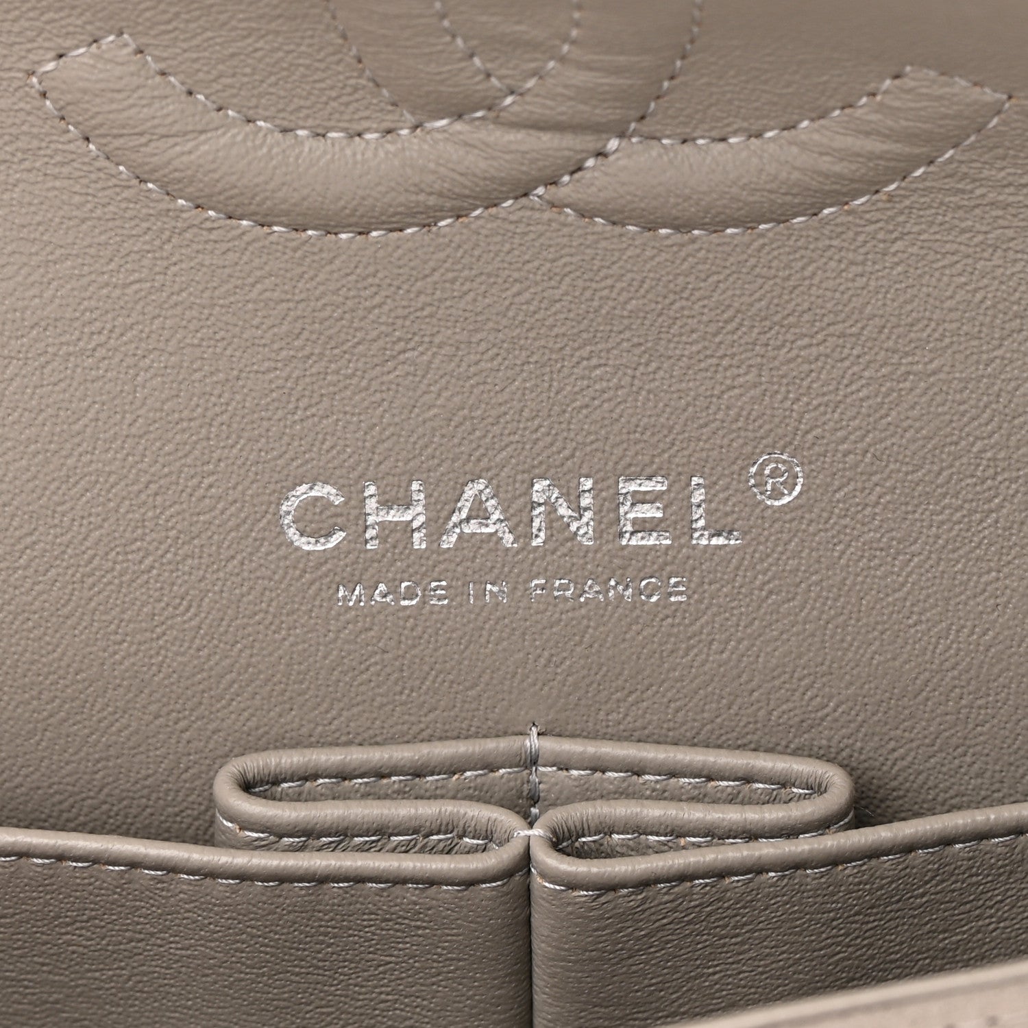 Chanel Iridescent Caviar Quilted Medium Double Flap Grey 6 of 16