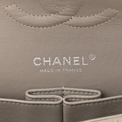 Chanel Iridescent Caviar Quilted Medium Double Flap Grey 6 of 16