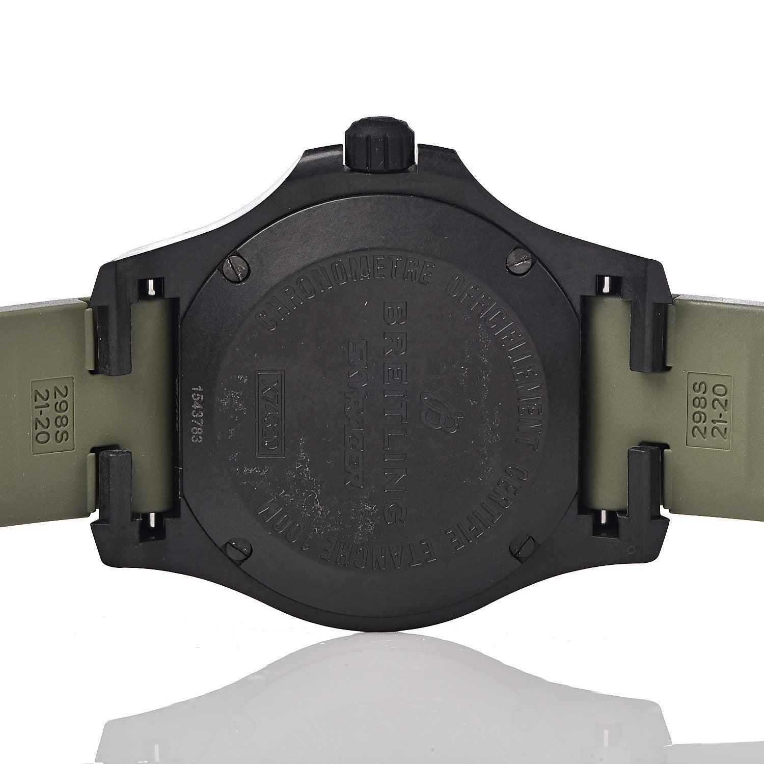 Breitling Breitlight Rubber 45mm Colt Skyracer Automatic Watch Green X74320 5 of 8