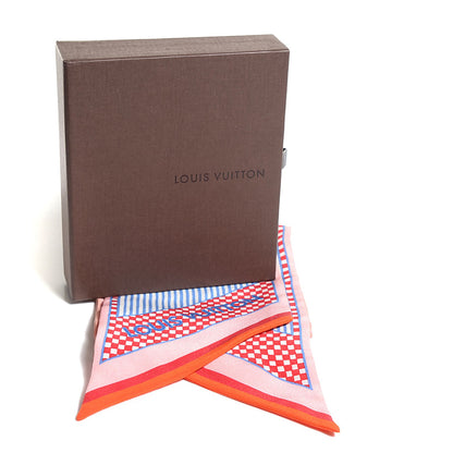 Louis Vuitton Silk Damier Aquarelle Bandeau Piment 4 of 4