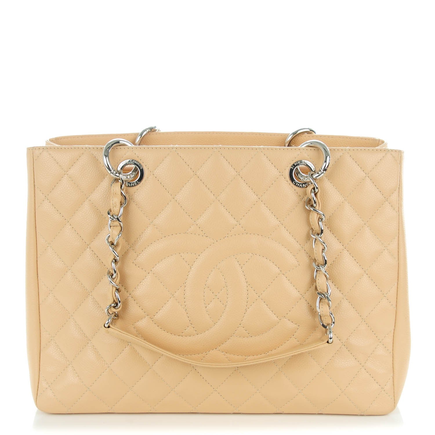 Chanel Caviar Quilted Grand Shopping Tote GST Beige Clair 1 of 6