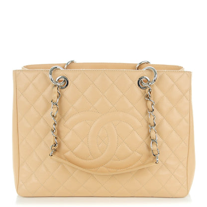 Chanel Caviar Quilted Grand Shopping Tote GST Beige Clair 1 of 6