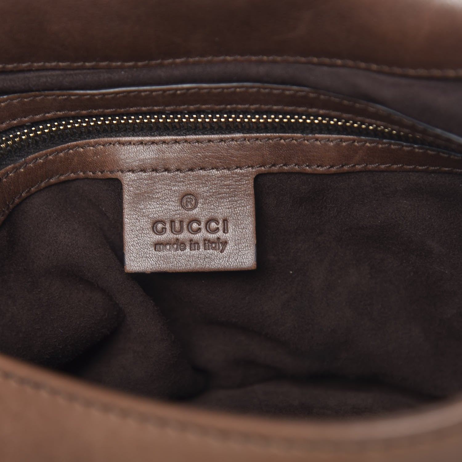 Gucci Calfskin Handmade Medium Flap Shoulder Bag Brown 6 of 15