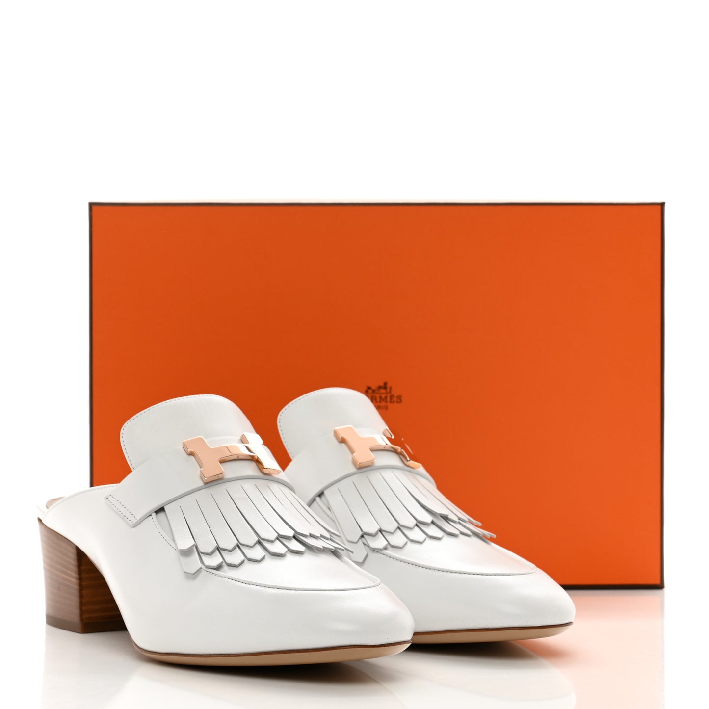 Goatskin Tuileries Mules 39.5 White