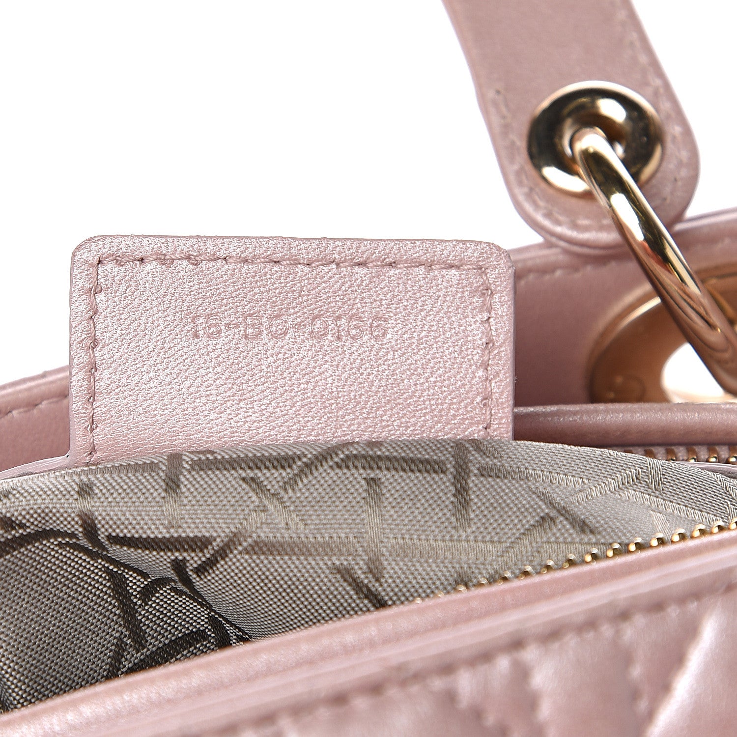 Christian Dior Pearly Lambskin Cannage Medium Lady Dior Lotus 6 of 12