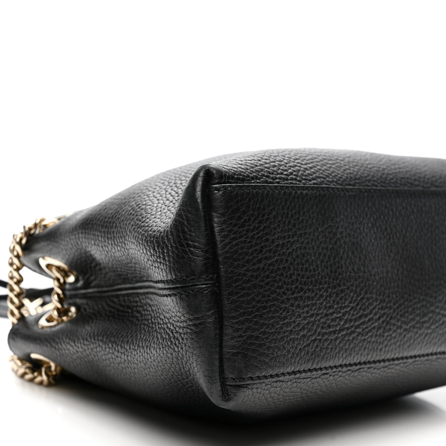Gucci Pebbled Calfskin Small Soho Chain Shoulder Bag Black 9 of 14