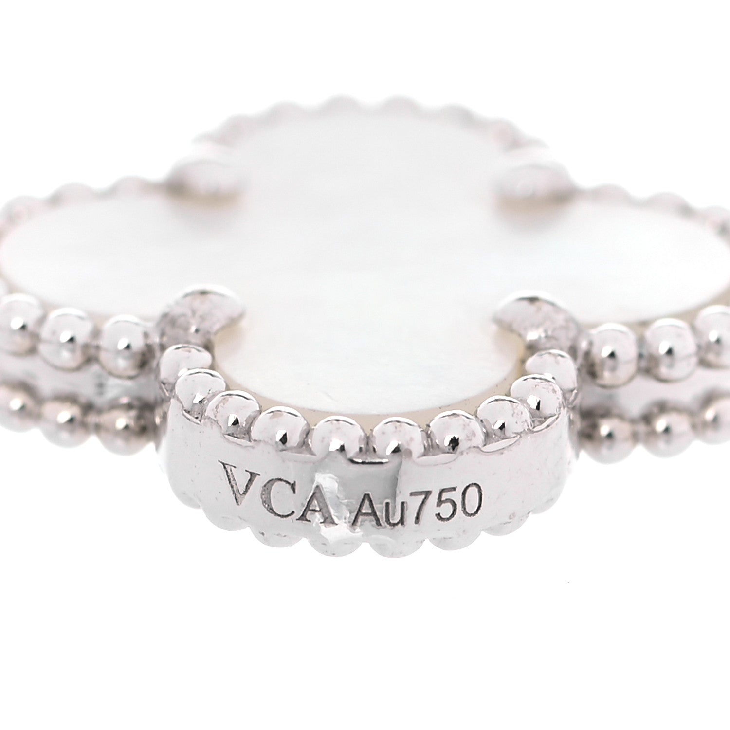 Van Cleef & Arpels 18K White Gold Mother of Pearl 5 Motifs Vintage Alhambra Bracelet 4 of 6