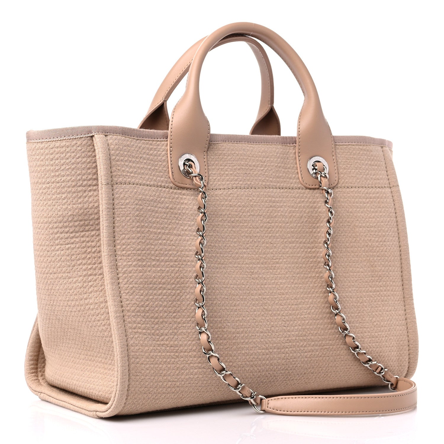 Chanel Mixed Fibers Small Deauville Tote Beige 4 of 10